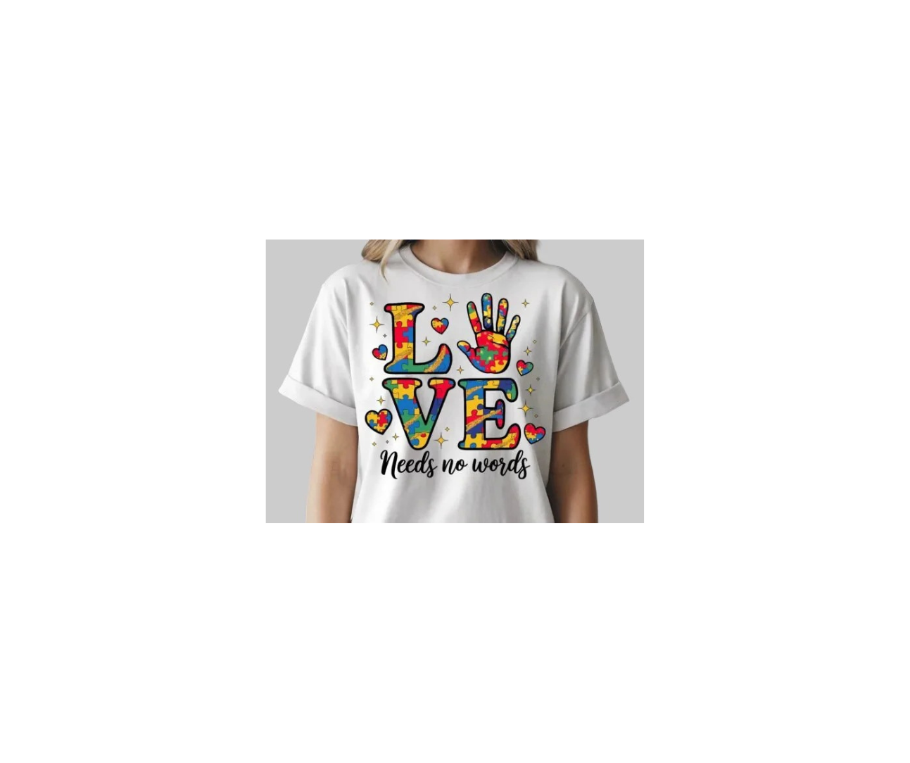 Love Needs No Words Autism T-shirt