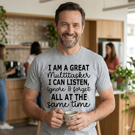 Strategic Forgetter: Humorous Memory Multitasker Tee