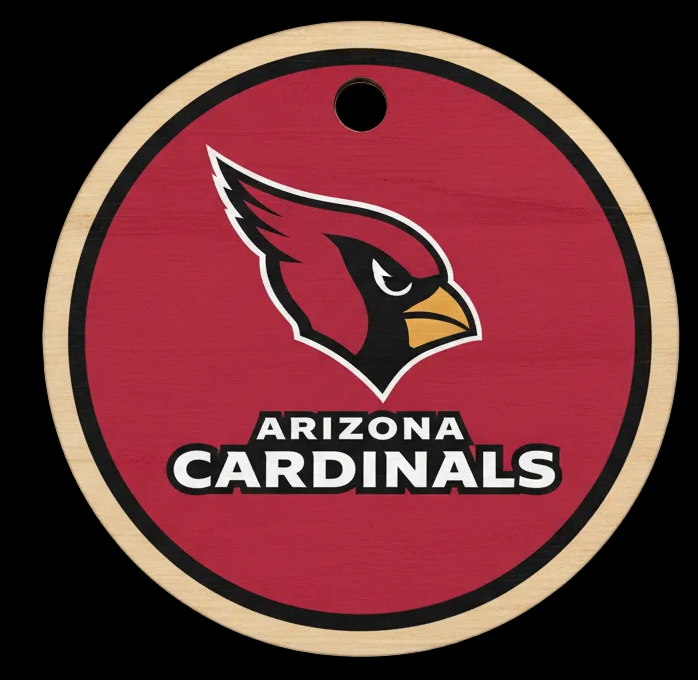 MDF Arizona Cardinals cirlce keychain without the ring