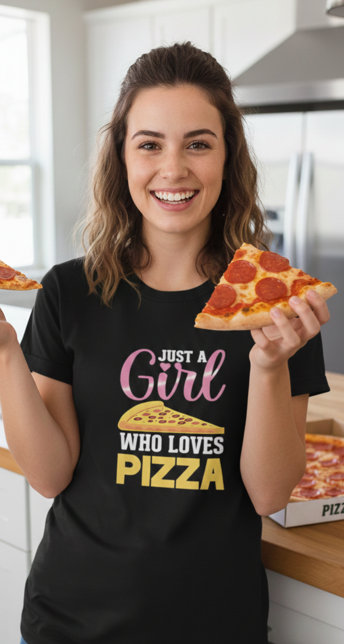 Just a girl who loves pizza T-shirt