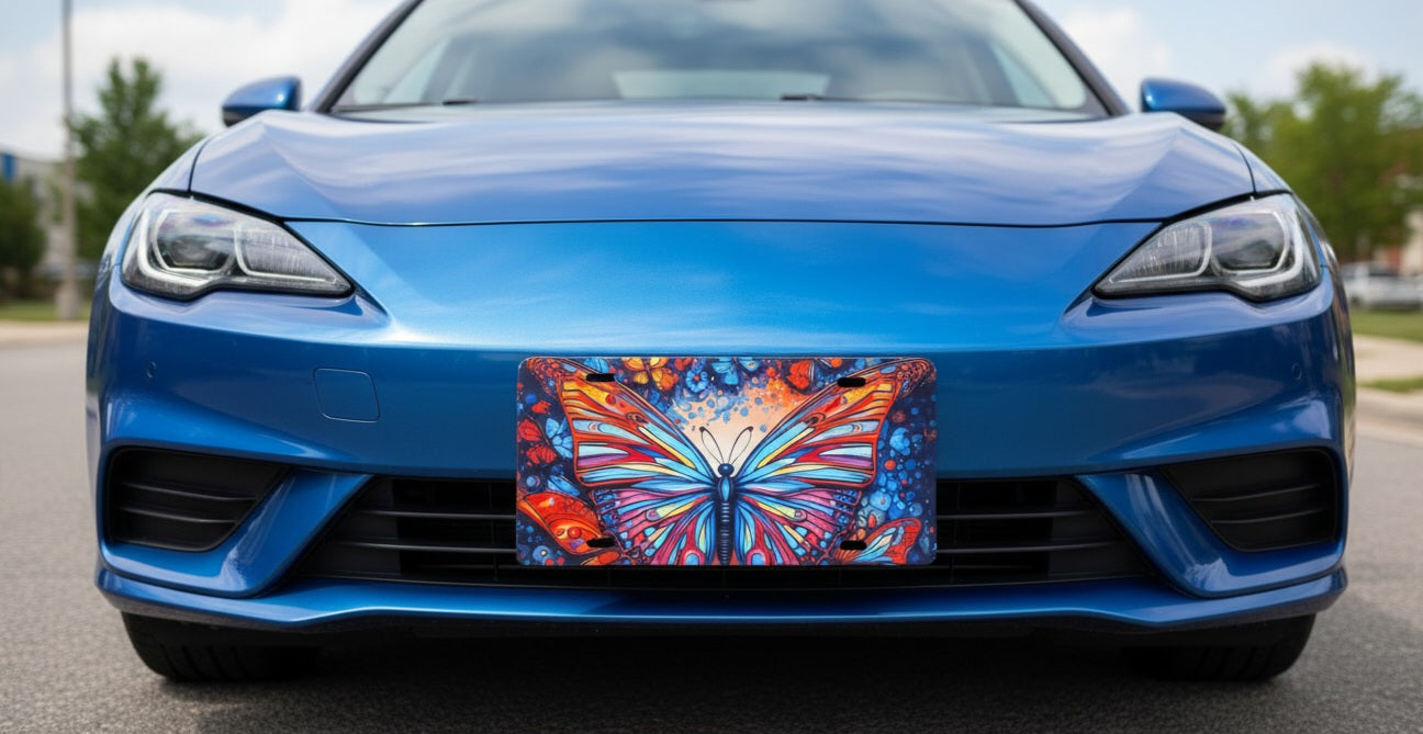 Butterfly license plate