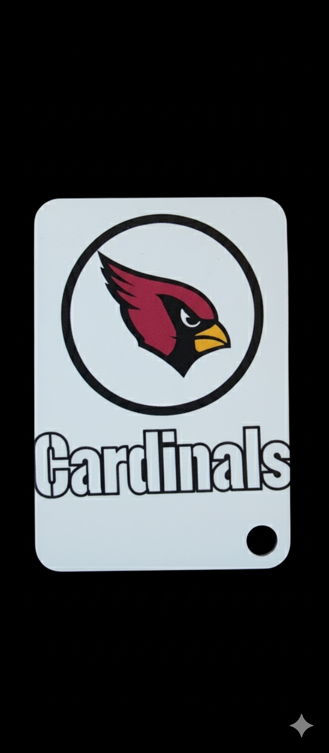 NFL Custom Keychains- rectangle shape - Both sides